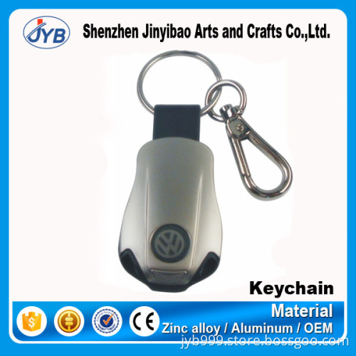 metal type 3d car shape led light keychain with custom logo